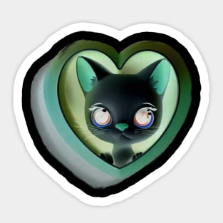 Curiosity Cat Sticker